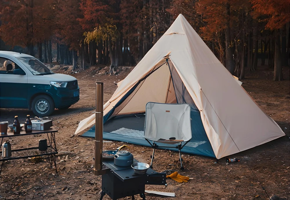 teepee tent with stove hole